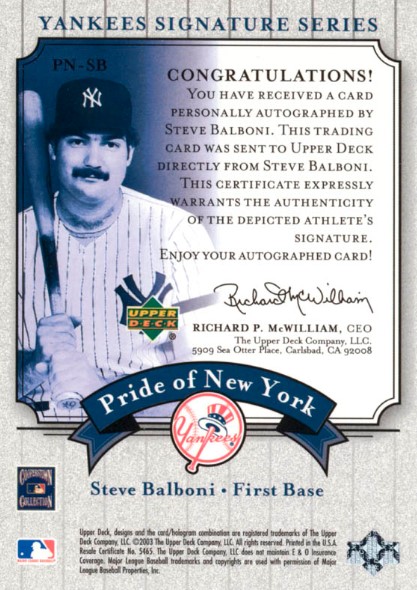 Steve Balboni Fan Mail Address